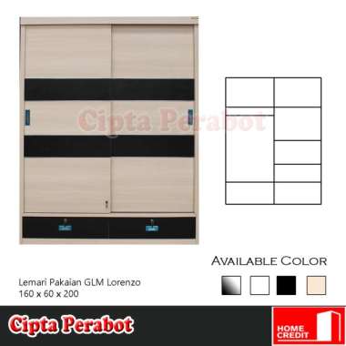 Lemari Pakaian Sliding 3 Pintu HPL High Grade