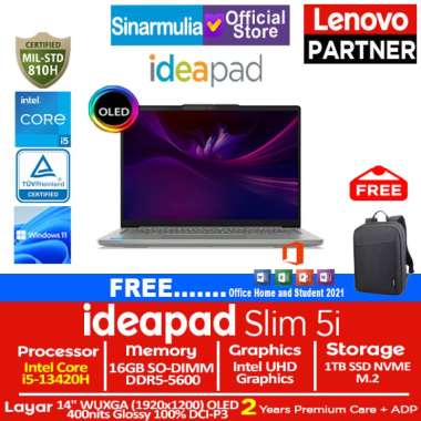 Lenovo Ideapad Slim 5i i5-13420H 1TB SSD 16GB WUXGA OLED Win11+OHS COSMIC BLUE