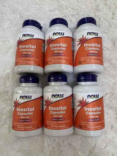 NOW Foods Inositol 500 mg Cellular Health PCOS Membrane Functions 100 Veg Capsules