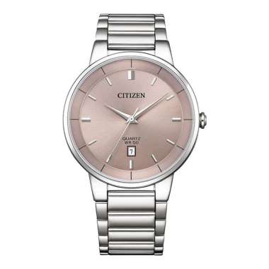 Jam Tangan Pria Citizen Classic BI5120-51Z Men Pink Dial Stainless Steel Strap Multicolor