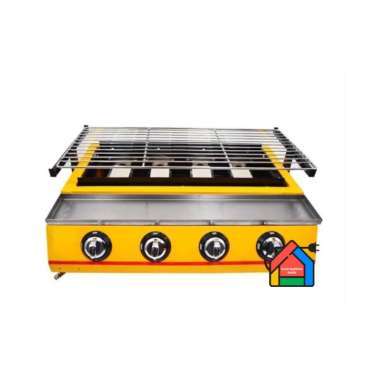 Kompor Gas Pemanggang BBQ Grill Roaster Panggangan 2, 3, dan 4 Tungku 4 Tungku