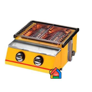 Kompor Gas Pemanggang BBQ Grill Roaster Panggangan 2, 3, dan 4 Tungku 2 Tungku