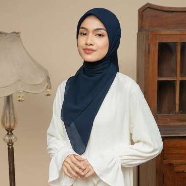 Lozy Hijab - Nala Voal Square (Hijab Voal Segiempat Segi Empat) Navy