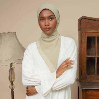 Lozy Hijab - Nala Voal Square (Hijab Voal Segiempat Segi Empat) Matcha