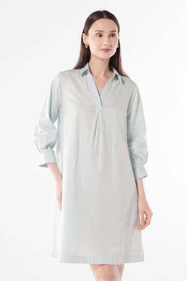 MINIMAL - Oussa - Dress Lengan Balon - Light Blue S Blue_Light