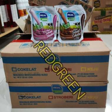 susu bantal real good 1dus 125mlx40pcs real good 1 dus isi 40pcs 125ml x40pcs STRAWBERRY