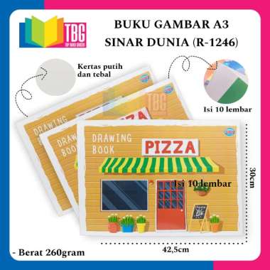 2 PCS BUKU GAMBAR A3 SINAR DUNIA / BUKU GAMBAR A3 SIDU (R-1246)