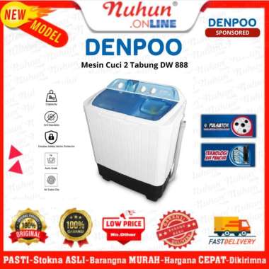 Denpoo Mesin Cuci 2 Tabung DW-888 AT 8kg
