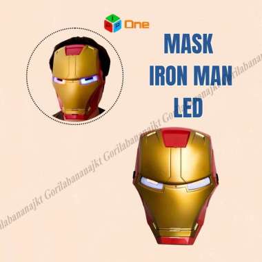 Mainan Topeng Iron Man Led avengers marvel Polos