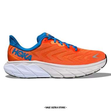 Sepatu Lari Road Running Shoes Hoka Arahi 6 Men Pria Original - Vibrant Orange 42 Vibrant Orange