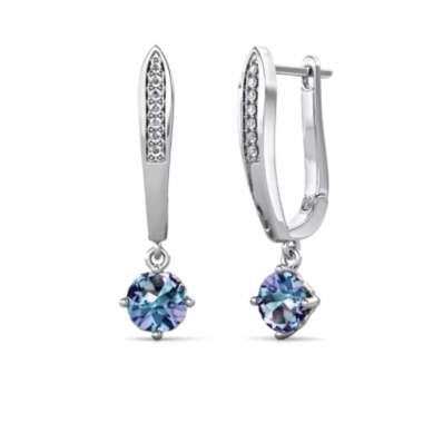 Dangling Alexandrite Earring - Anting 1 carat perak lapis emas Alexandrite s925 by Her Jewellery