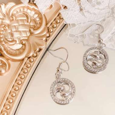 12 design Horoscope Circlet Hook Earrings (12 Months) - anting kristal swarovski her jewellery lapis