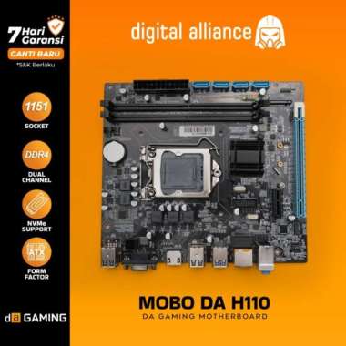 MOTHERBOARD DIGITAL ALLIANCE H110 M-ATX DDR4 NVME MOBO MAINBOARD INTEL LGA 1151