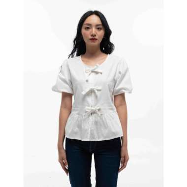 Little X eight Mom Wu Qian Blouse - Blouse Putih Wanita (Ladies) - Family Collection Mom & Me - Imle
