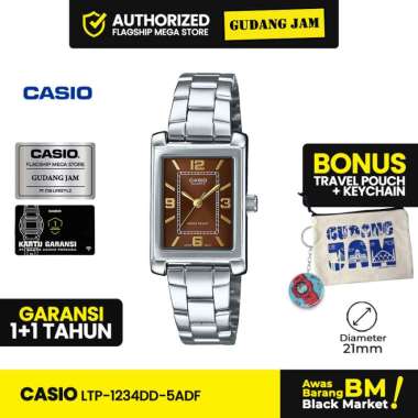 Jam Tangan Casio Wanita LTP-1234DD-5ADF Analog Rantai
