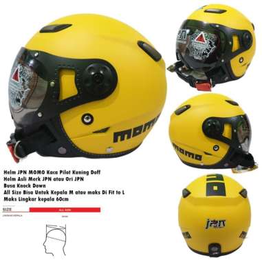 Helm Dewasa Kaca Pilot Retro Klasik Japstyle JPN MONSA MOMO / Kawai KP 08 Kaca Riben Glossy DOFF SNI