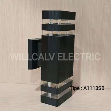 Lampu tempel dinding 2 arah outdoor E27 / Lampu tempel taman 2 arah E27 tanpa bholam Oval