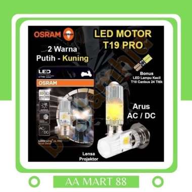 LED Motor Vario 110 Techno OSRAM T19 PRO 2Warna Putih Kuning H6 M5 T19