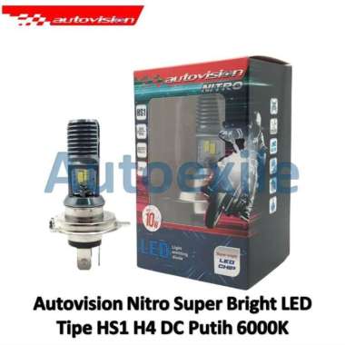 Autovision Nitro Super Bright LED HS1 H4 DC Putih 6000K Lampu Motor