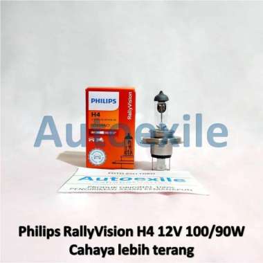Philips Rally Vision H4 12V 100/90W 130/100W Watt Tinggi Lampu Mobil 100/90W