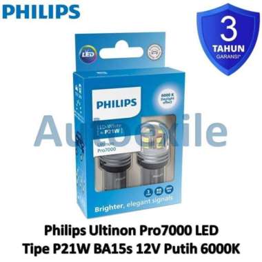 Philips Pro7000 LED P21W BA15s 12V 24V White Putih Lampu Mobil Truk