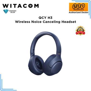 WITACOM - QCY H3 Wireless Noise Canceling Headset - Garansi Resmi Biru