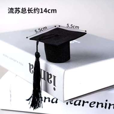 MINI TOPI WISUDA UNTUK RANGKAI BUKET BUNGA WISUDA TALI HITAM