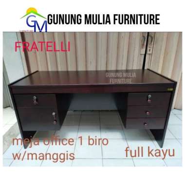 Meja Kerja / Meja Kantor / Meja laptop 1 Biro Full Kayu Fratelli