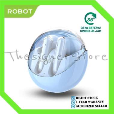 ROBOT T30 Flybuds TWS Earphone Bluetooth Wireless TWS Transparent Case 5.3 - Garansi Resmi 1 Tahun T