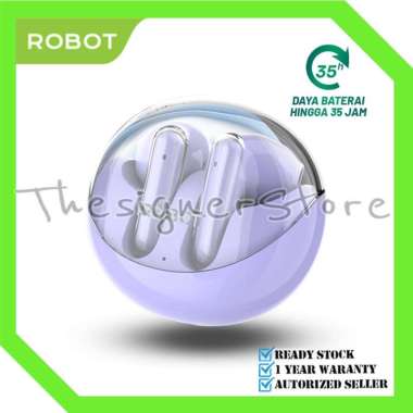 ROBOT T30 Flybuds TWS Earphone Bluetooth Wireless TWS Transparent Case 5.3 - Garansi Resmi 1 Tahun T