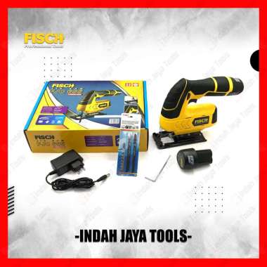 FISCH FJC655 Cordless Jigsaw Gergaji Potong Kayu Triplek Jig Saw Baterai