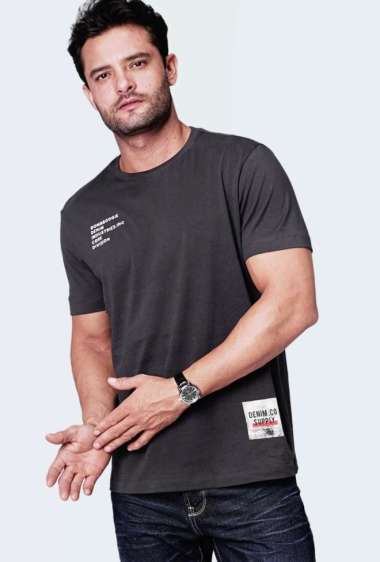 Bombboogie Kaos Pria Frosty Grey 12C86B4GY XL