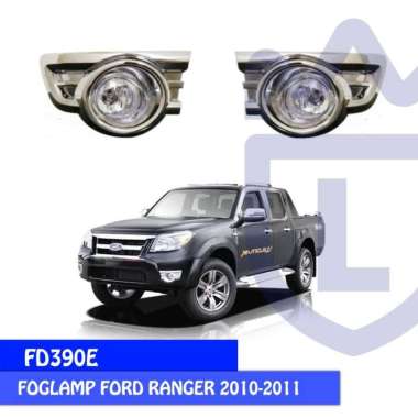 FOGLAMP DLAA FORD RANGER EVEREST 2010 - 2011 BLACK CHROME FD390 CHROME