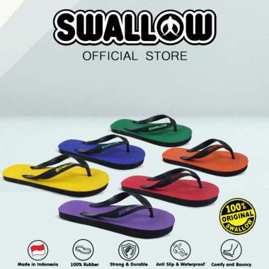 Swallow Sandal Jepit Modern 108 D - Sendal Karet Dewasa Pria Wanita Anti Selip 11 Red