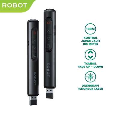 ROBOT REMOTE POINTER LASER PAGE TURNING PEN RLP01 POINTER PRESENTASION