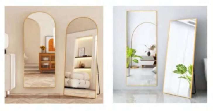 aesthetic mirror / kaca cermin lampu led oval 50 x 170