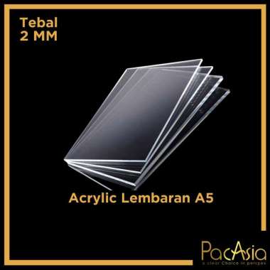 Acrylic Bening Lembaran Ukuran A5 Tebal 2mm