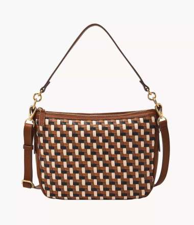 Fossil Jolie Leather Crossbody Bag Brown tas Wanita - ZB11112-249
