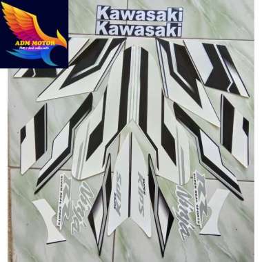 Stiker striping kawasaki ninja rr 2015 se kualitas premium bergaransi PUTIH