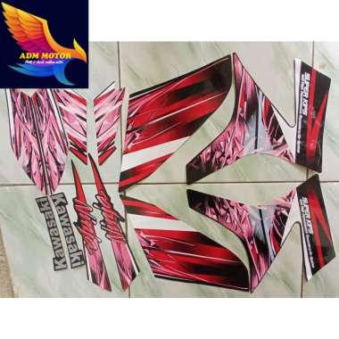 stiker striping kawasaki ninja r 150m 2007 2008 kualitas premium bergaransi MERAH