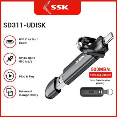 SSK SD311 256GB Portable SSD USB 3.2 TYPE C External SSD