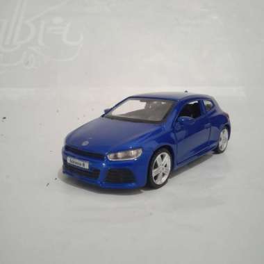 Diecast mobil Volkswagen Scirocco R biru Apolo Koleksi mainan Diecast mobil
