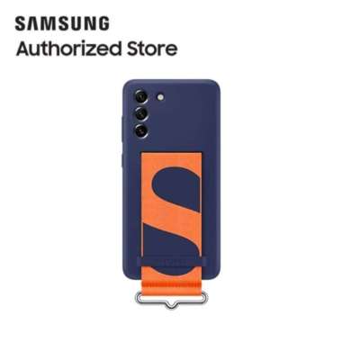 Silicone With Strap Samsung Galaxy S21 FE 5G - Navy
