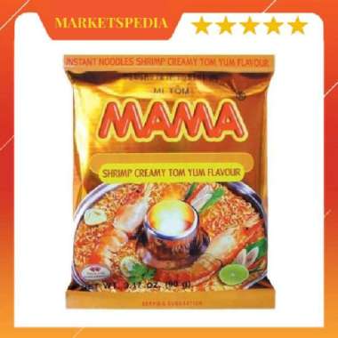 Mama Shrimp Creamy Tom Yum Flavour 90 gr / Mi Instan / Mie Instan
