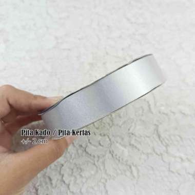 1 GULUNG PITA KADO 2CM / PITA JEPANG 3/4" / PITA KERTAS 18MM BIRU MUDA