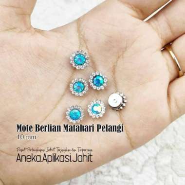 50 BIJI PAYET BERLIAN MATA /MOTE BERLIAN /BATU BERLIAN KACA 10 MM PEL BIRU