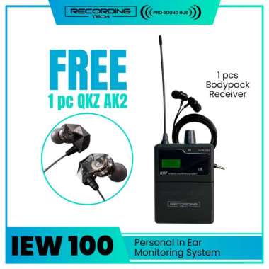 RECORDING TECH IEW-100 IEW100 WIRELESS IEM IN EAR MONITOR SET RX Only