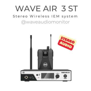 WAVE AIR 3 ST STEREO WIRELESS IEM SYSTEM STAGE WAVE AUDIO MONITOR CUSTOM
