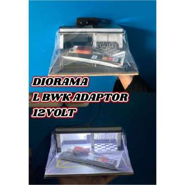 Diorama Bengkel Garasi Parkiran Lawson Seven LBWK Diecast skala 1/64 diorama Usb adaptor LBWK ADAPTO
