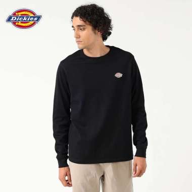 DICKIES - Men's Long Sleeve Basic T-Shirt, Black (BK) - Kaos Lengan Panjang Pria L